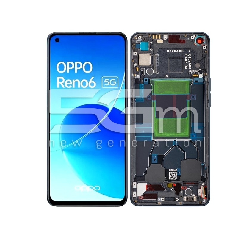 Lcd+ Frame Stellar Black OPPO Reno 6 5G Ori