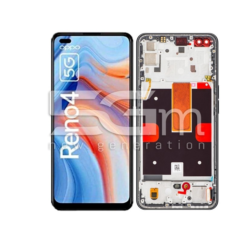 Display Touch + Frame Space Black OPPO Reno 4 5G Ori