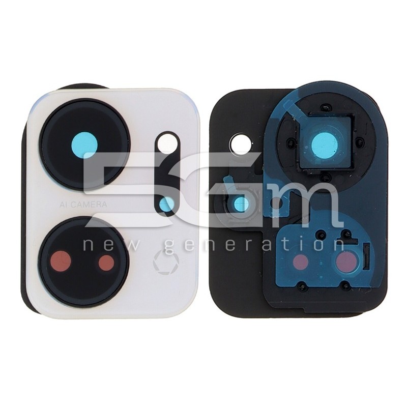 Rear Camera Lens + Frame Titanium Silver Honor X7a