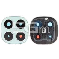 Rear Camera Lens + Frame Coral Green Xiaomi Redmi Note 14 Pro