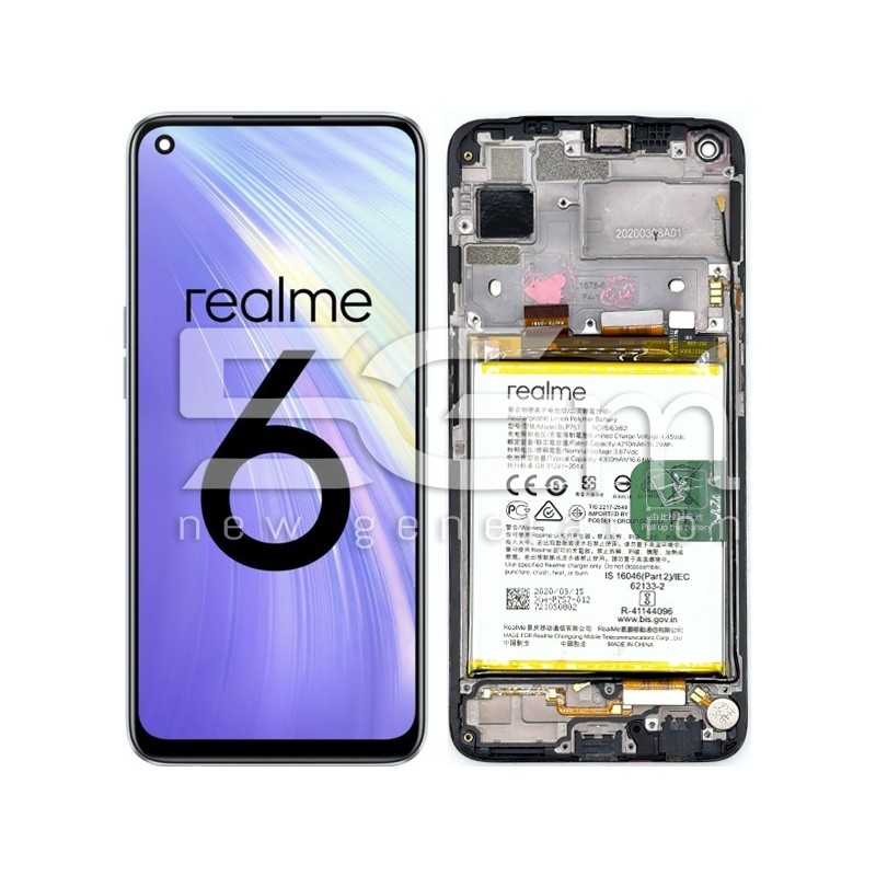 LCD Touch + Frame + Battery Realme 6 (PULLED)
