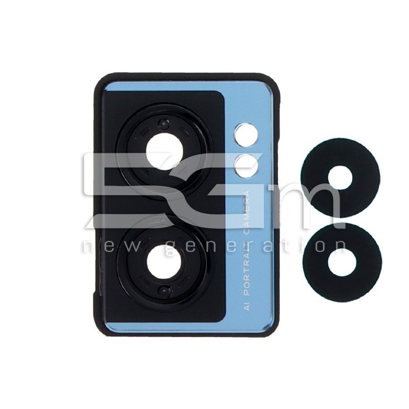 Rear Camera Lens + Frame Ocean Blue OPPO A77 5G