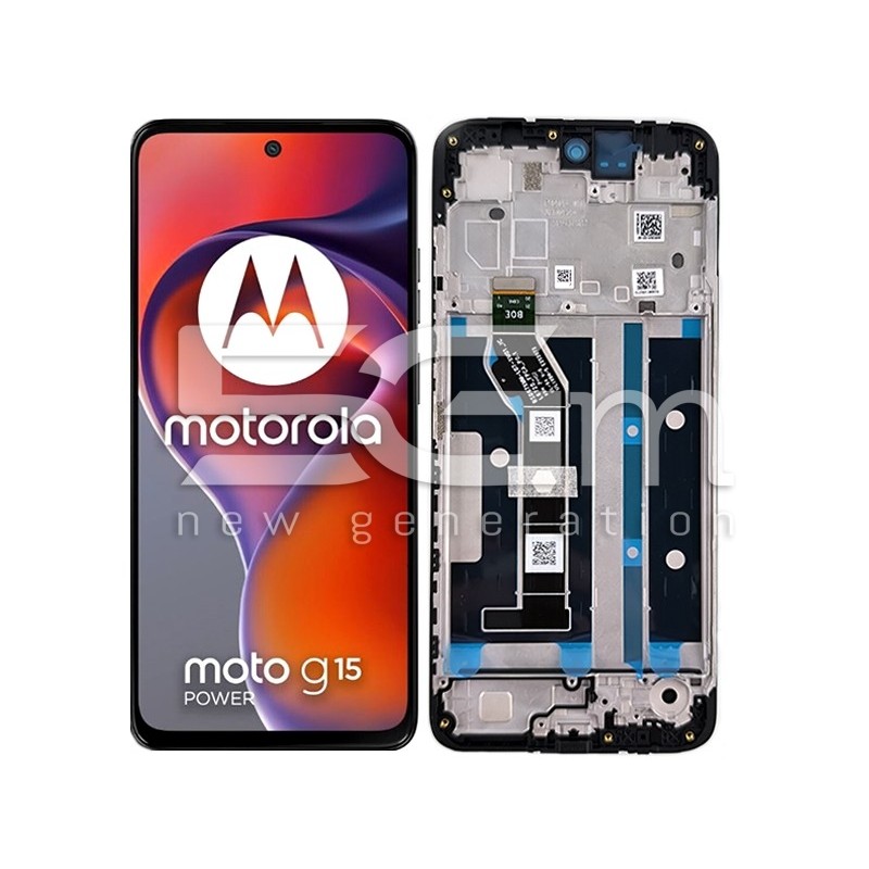 Display Touch + Frame Black Moto G15 Power Ori