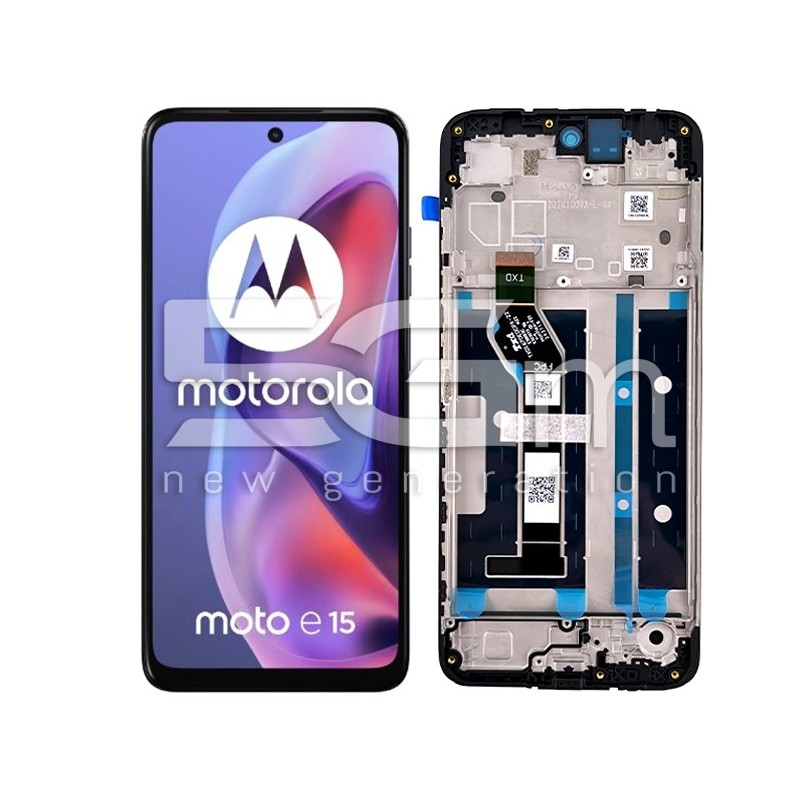 Display Touch + Frame Black Moto E15 Ori