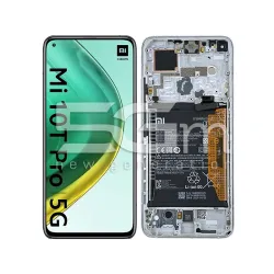 LCD + Battery + Frame Silver Xiaomi Mi 10T Pro 5G (PULLED)