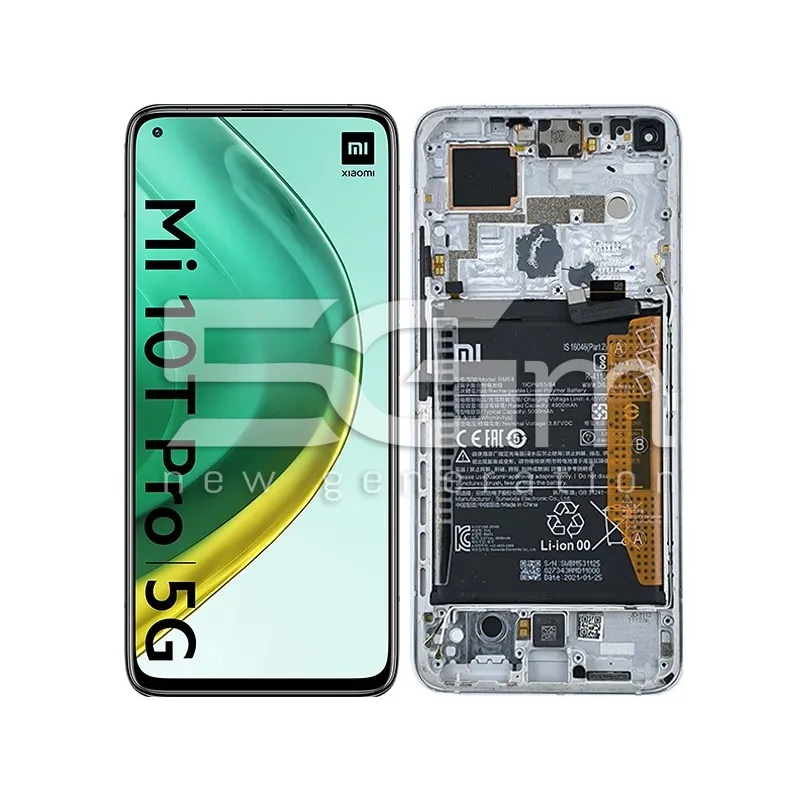 LCD + Batteria + Frame Silver Xiaomi Mi 10T Pro 5G (PULLED)
