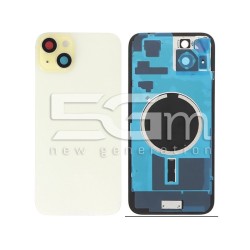 Retro Cover Yellow + Holder + Magnetism Ring iPhone 15 Plus No Logo