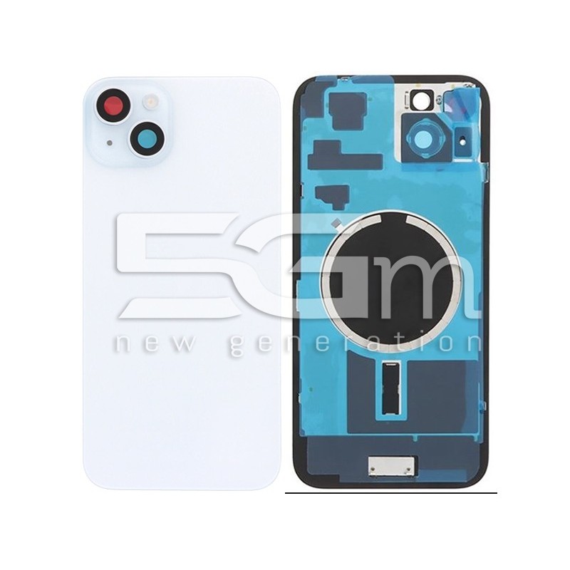 Rear Cover Blue + Holder + Magnetism Ring iPhone 15 Plus No Logo