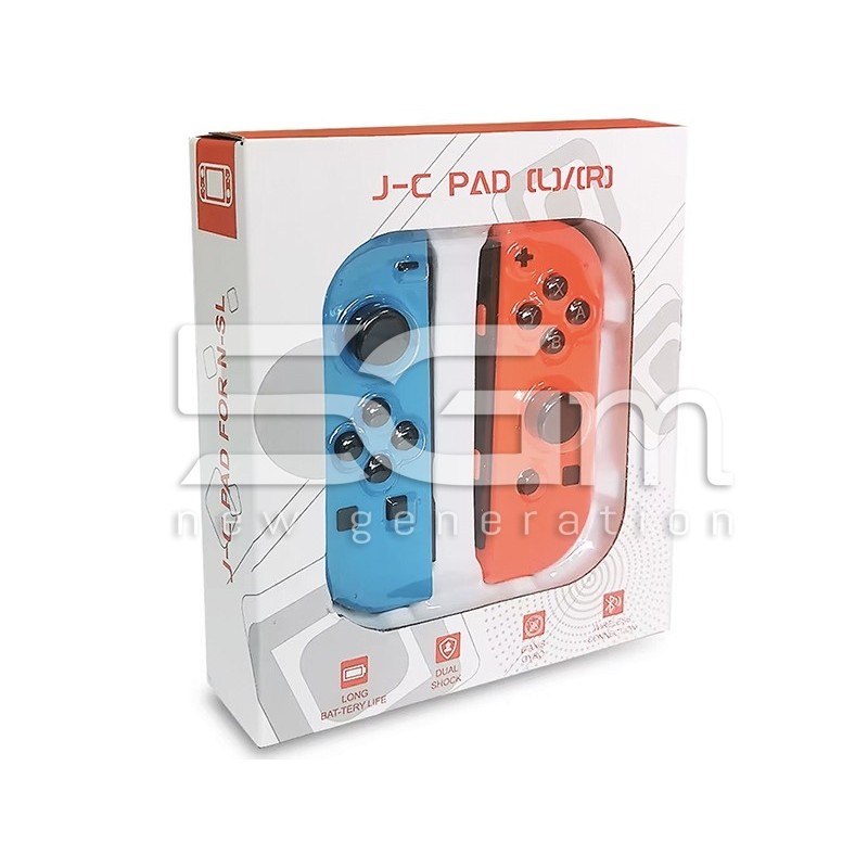 J-C Left + Right Wireless Joypad Switch (Red+Blue)