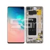 Display Touch Ceramic White + Frame Samsung SM-G975F S10 Plus