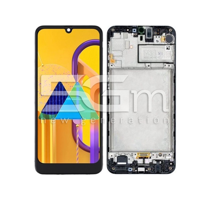 Display Touch + Frame Black Samsung SM-M215 M21 - M30s Ori