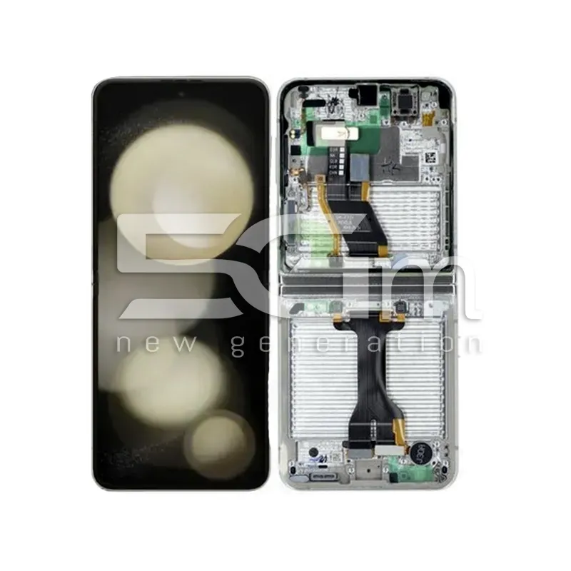 Display Touch + Frame Cream Samsung SM-F731 Flip 5 Ori