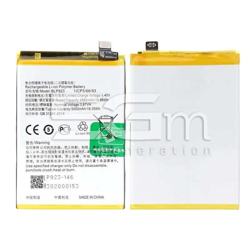Batteria BLP923 5000mAh OPPO A77 5G - A57 - A57s