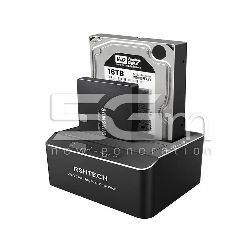 Docking Station Reader HDD SSD SATA da 2,5 e 3,5 USB 3.0