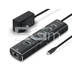 Hub USB 3.0 + 6 Porte + Ethernet