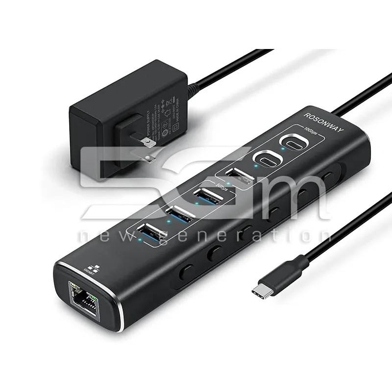 Hub USB 3.0 + 6 Porte + Ethernet