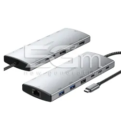 HUB 11 in 1 Type C - USB - RJ45