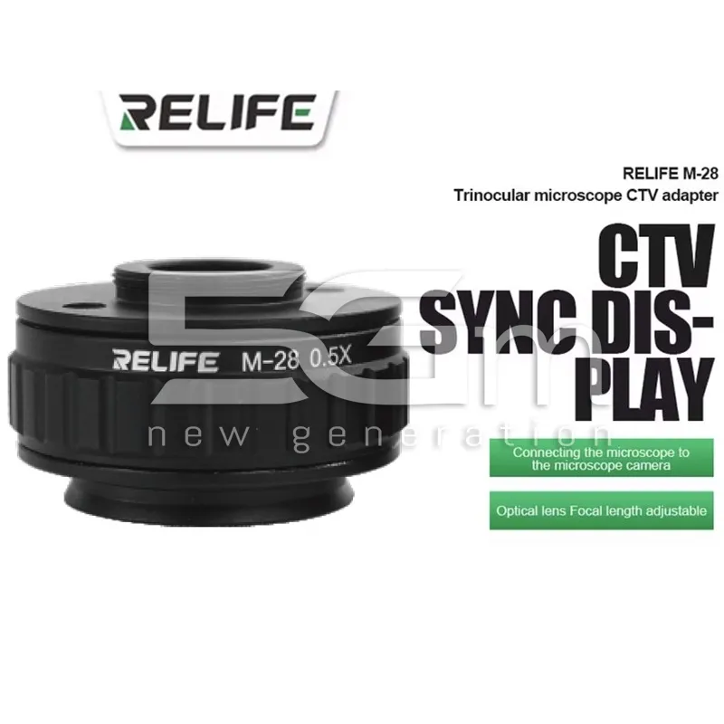 Relife CTV Camera Adaptor Microscopio M28 0.5X Nero