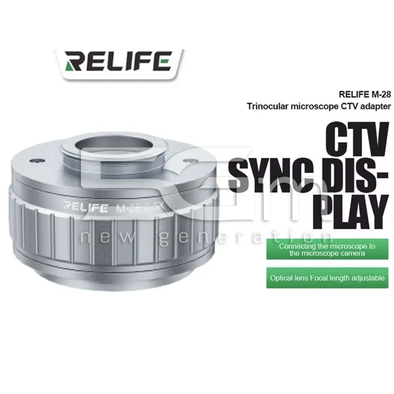 Relife CTV Camera Adaptor Microscope M28 0.5X Silver
