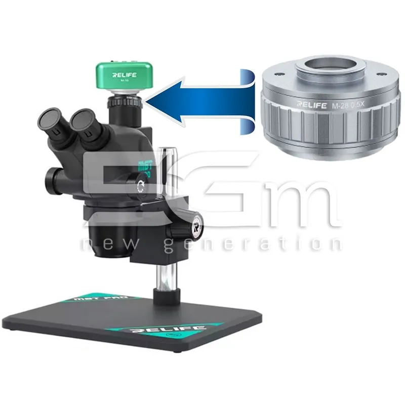Relife CTV Camera Adaptor Microscope M28 0.5X Silver