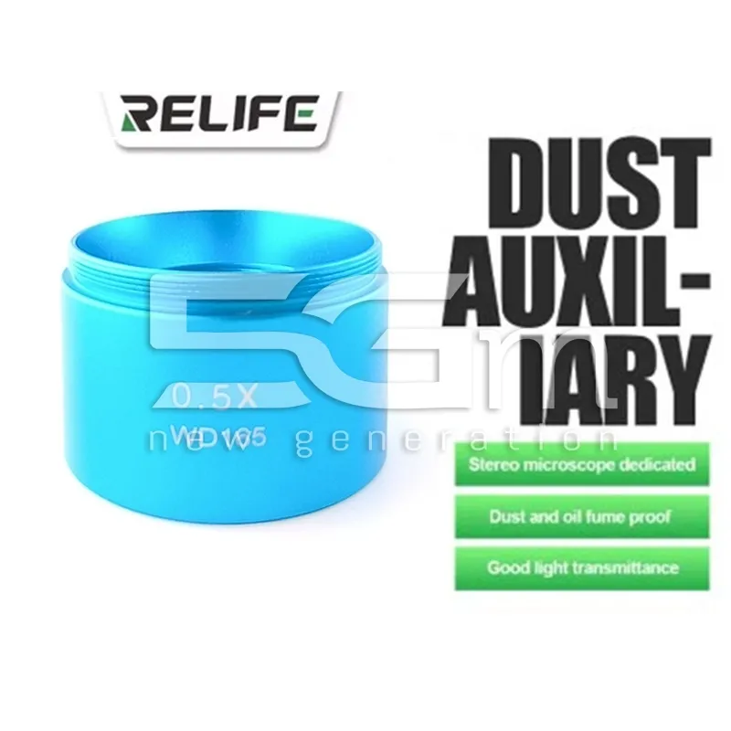 Relife M-21 Microscope Barlow Objective LENS 0.5X WD165 BLUE