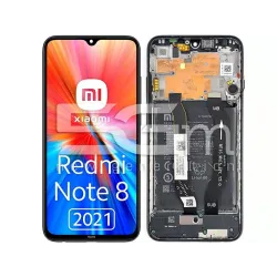 LCD + Battery + Frame Black Xiaomi Redmi Note 8 2021 (PULLED)