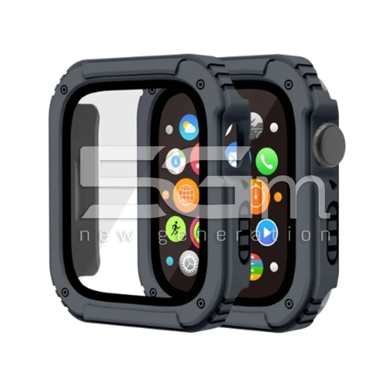 Case Dark Grey With Tempered Glass Apple Watch SE - 4 - 5 - 6 (40mm)