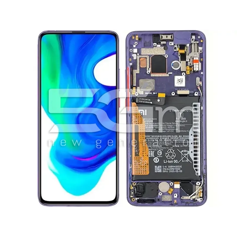 LCD + Battery + Frame Electric Purple Xiaomi Poco F2 Pro (PULLED)