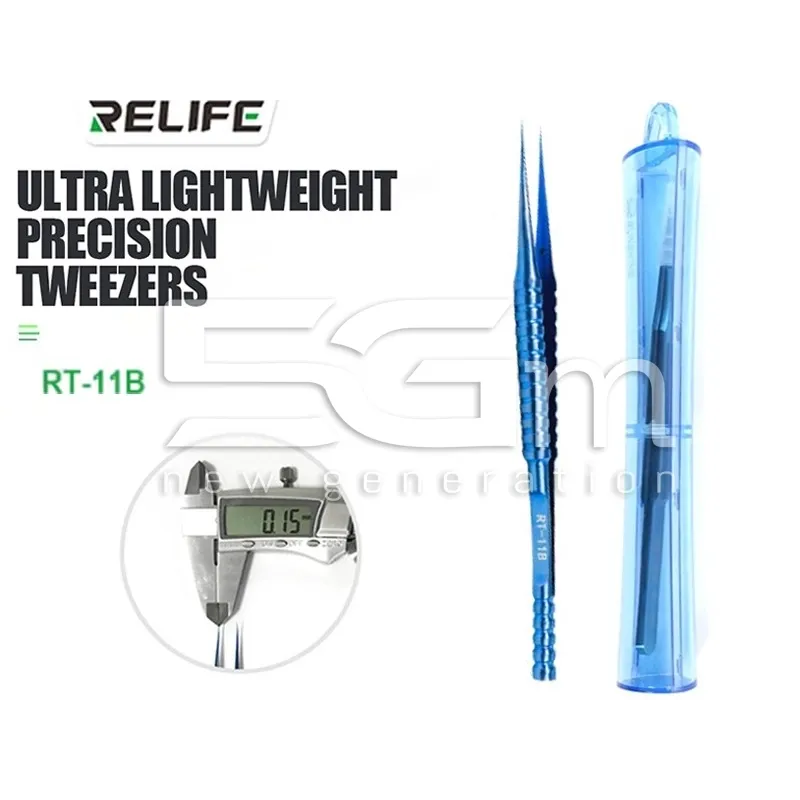 Relife RT-11B Straight Tip Tweezers