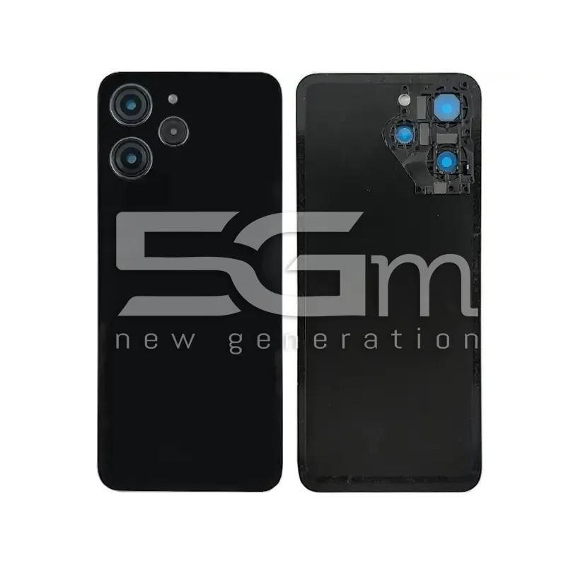 Rear Cover Black + Camera Lens + Adhesive Xiaomi Redmi 12 4G (No Logo)