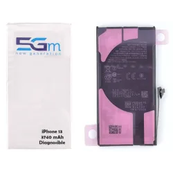 Batteria 5G-M Diagnosable High Capacity 3740mAh per iPhone 13 con adesivo preinstallato