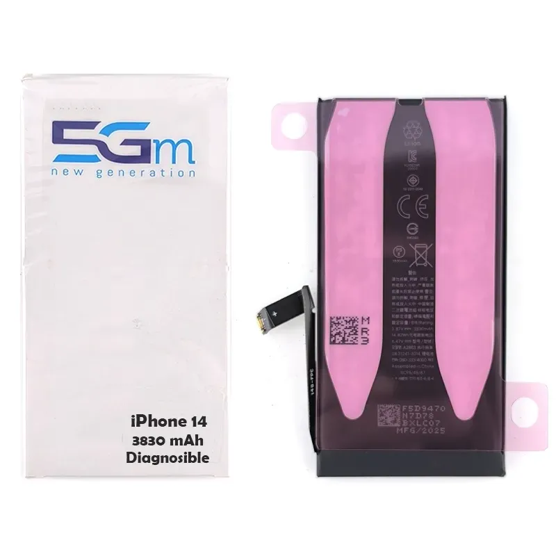 5G-M Diagnosable High Capacity 3830mAh Battery for iPhone 14 with Pre-Installed Adhesive