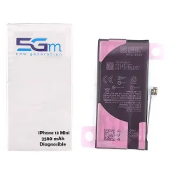 5G-M Diagnosable High Capacity 2580mAh Battery for iPhone 13 Mini with Pre-Installed Adhesive