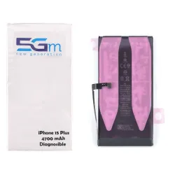 5G-M Diagnosable High Capacity 4650mAh Battery for iPhone 15 Plus with Pre-Installed Adhesive