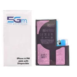 Bateria 5G-M de alta capacidade diagnosticável de 4700 mAh para iPhone 15 Pro Max com adesivo pré-instalado