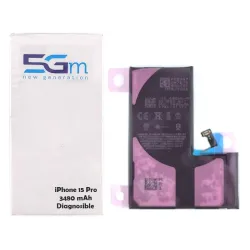 5G-M Diagnosable High Capacity 3430mAh Battery for iPhone 15 Pro with Pre-Installed Adhesive