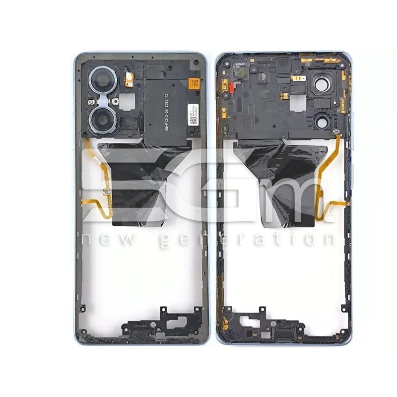 Middle Frame + Fingerprint Blue Xiaomi Poco X5 Pro 5G (PULLED)
