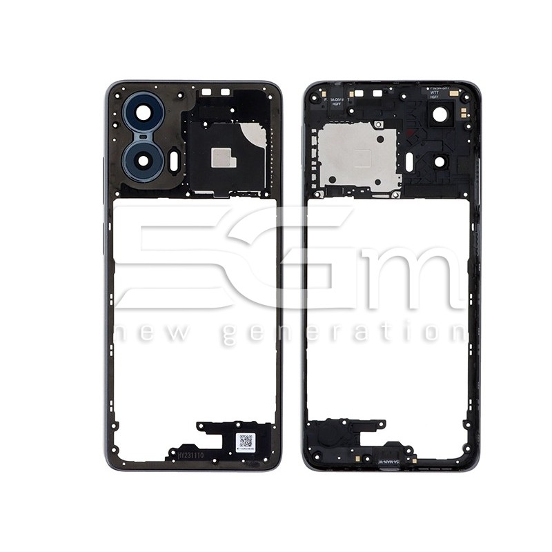 Middle Frame + Frame Camera  Matte Charcoal Moto G24