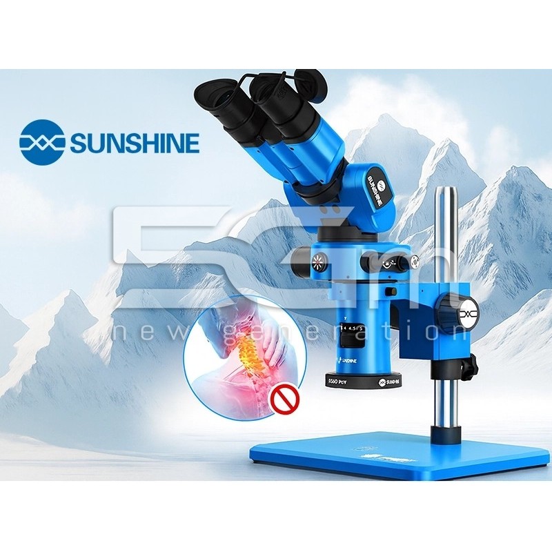 Sunshine R360 | Microscópio Trinocular Rotativo | 5G-M.com