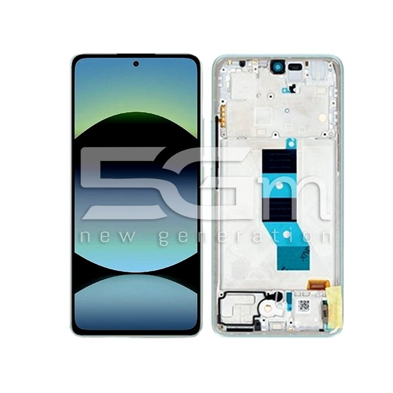 Display + Frame Coral Green Xiaomi Redmi Note 14 5G Originale | 5G-M