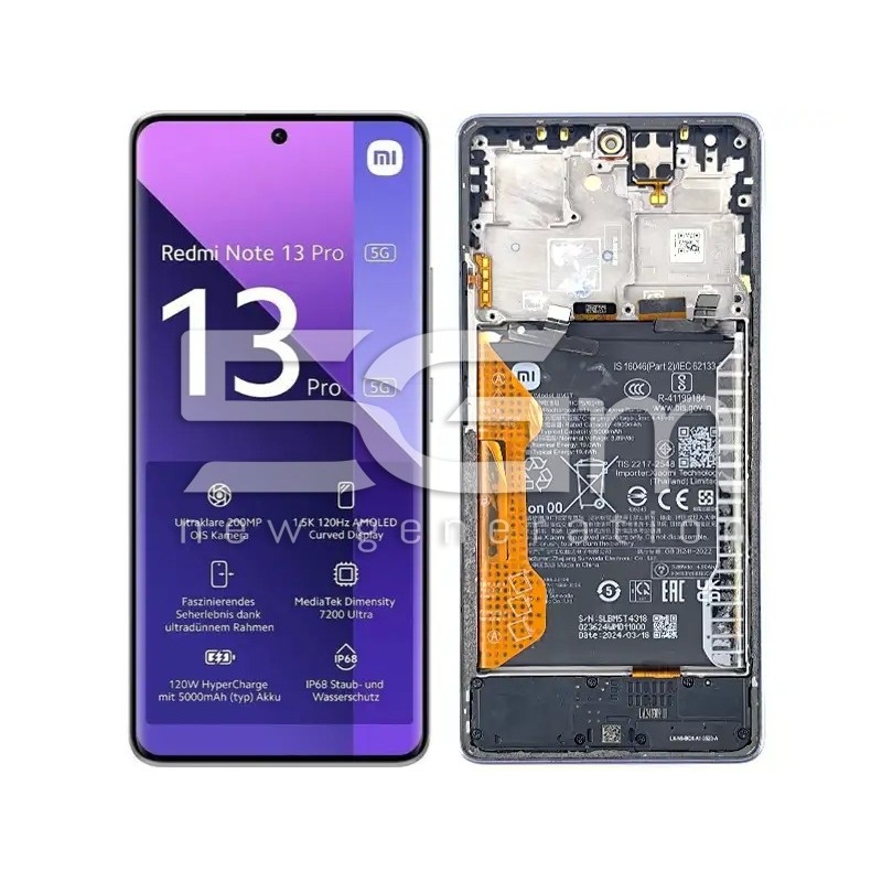 LCD + Batteria + Frame Levander Purple Xiaomi Redmi Note 13 Pro 4G (PULLED)