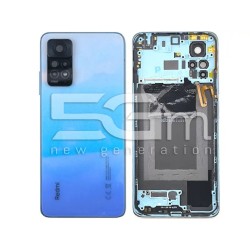 Rear Cover + Frame + Fingerprint Star Blue Xiaomi Redmi Note 11 Pro 4G (PULLED)