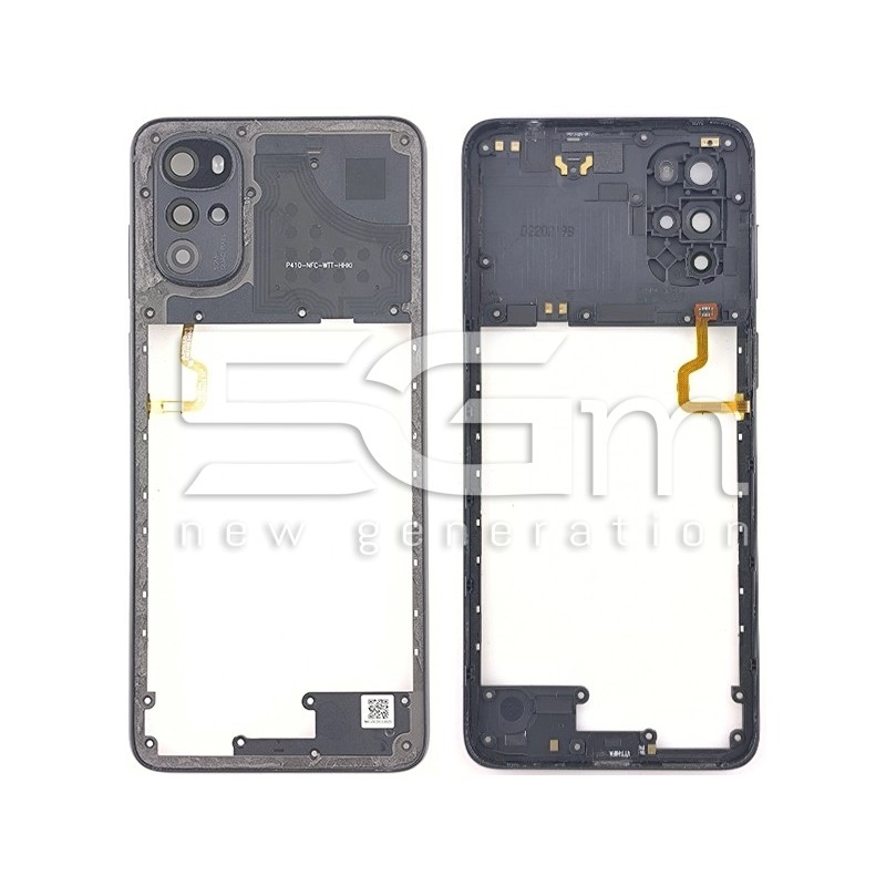 Middle Frame + Fingerprint Nero Moto G22 (PULLED)