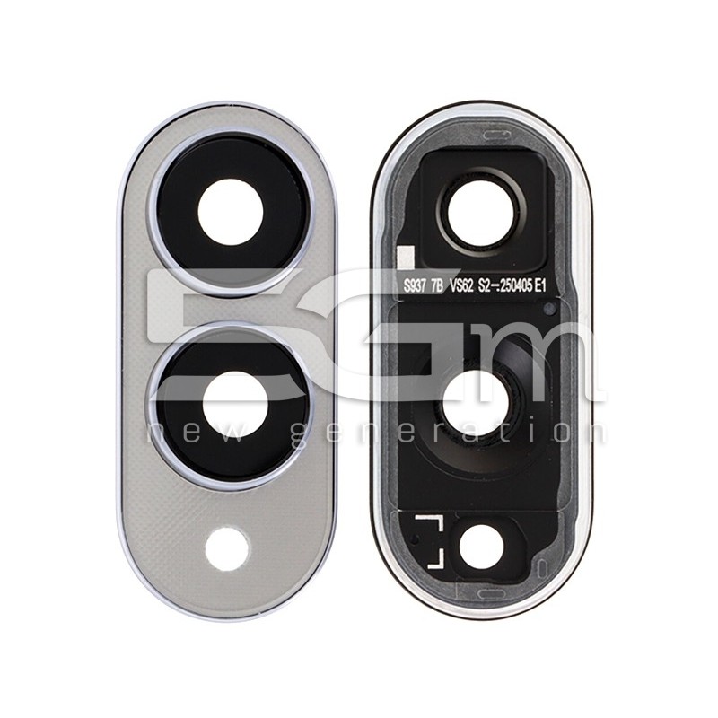 Rear Camera Lens + Frame Titanium Silver Samsung SM-S937 S25 Edge