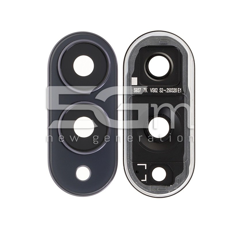 Rear Camera Lens + Frame Titanium Black Samsung SM-S937 S25 Edge