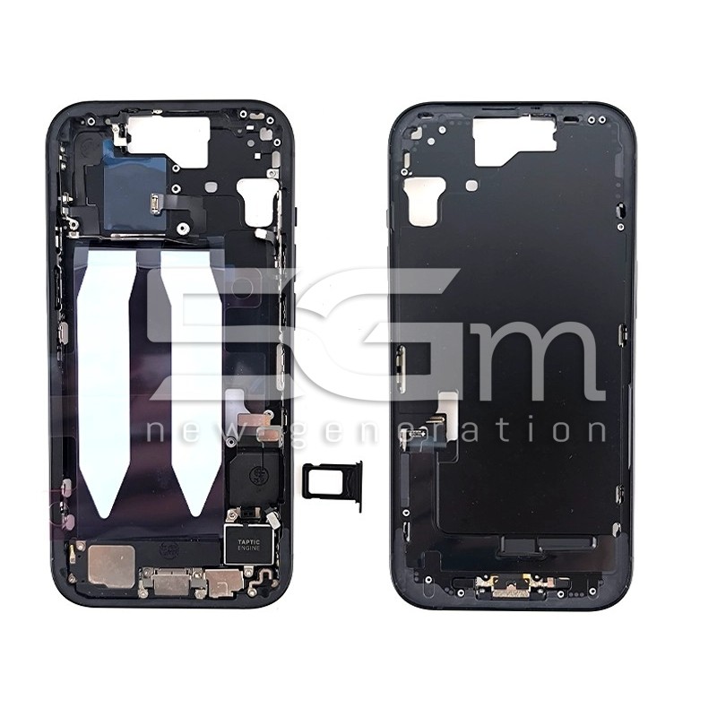 Middle Frame Full Parts Black iPhone 15