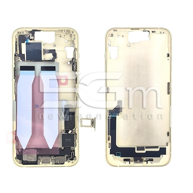 Middle Frame Full Parts Yellow iPhone 15 Plus