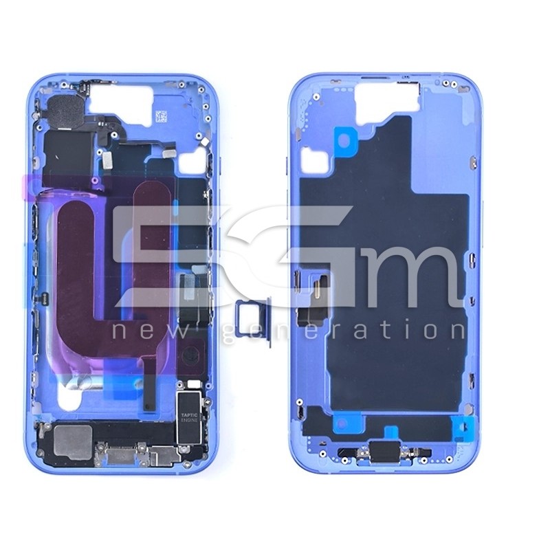 Middle Frame Full Parts Blue iPhone 16