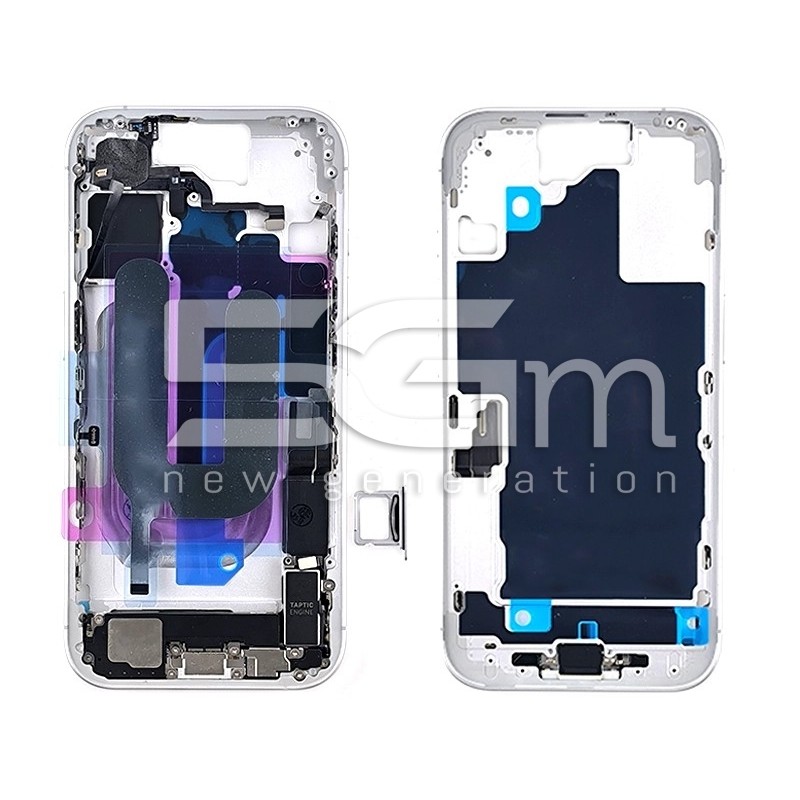 Middle Frame Full Parts White iPhone 16