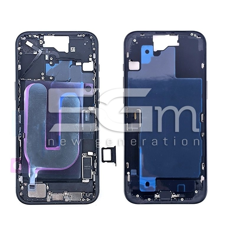 Middle Frame Full Parts Black iPhone 16 Plus